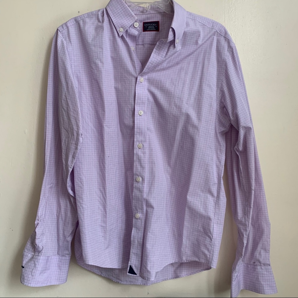 Untuckit Men’s Purple Collared shirt